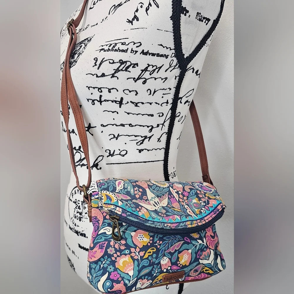 Sakroots Pacific Mini Qual Paisley Foldover Crossbody